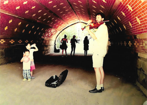 Violinist in Tunnel (traditional)